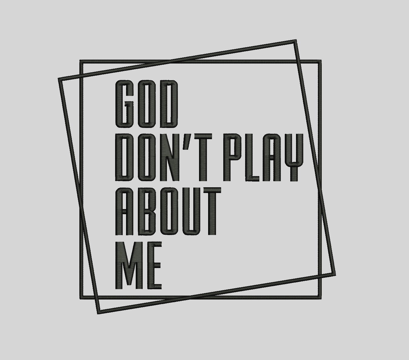 Adult God Don't Play Box Design